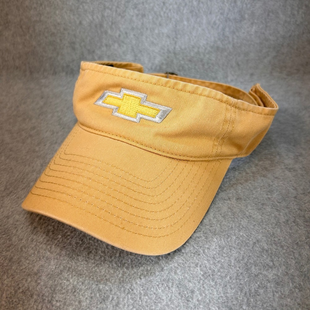 Chevrolet‎ Bowtie Logo Mens Gold Port Authority Visor Adjustable Strap Hat OSFM